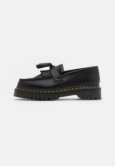 Noir & Blanc Loafers m. gul syning - Sort